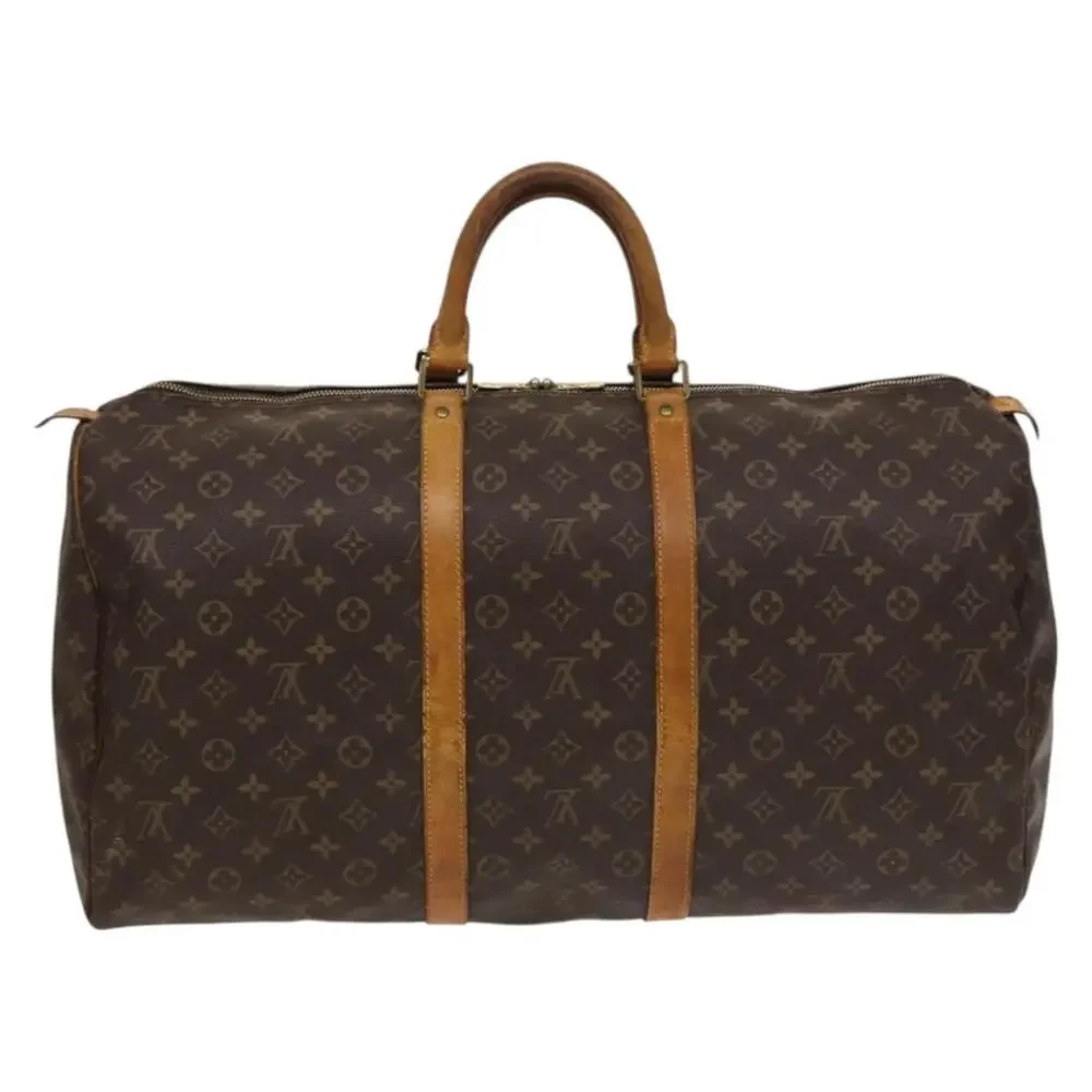 LOUIS VUITTON Monogram Keepall 55 Boston Bag M41424